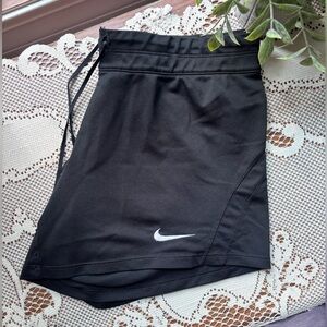 Nike Dri-FIT Black Shorts with White Logo